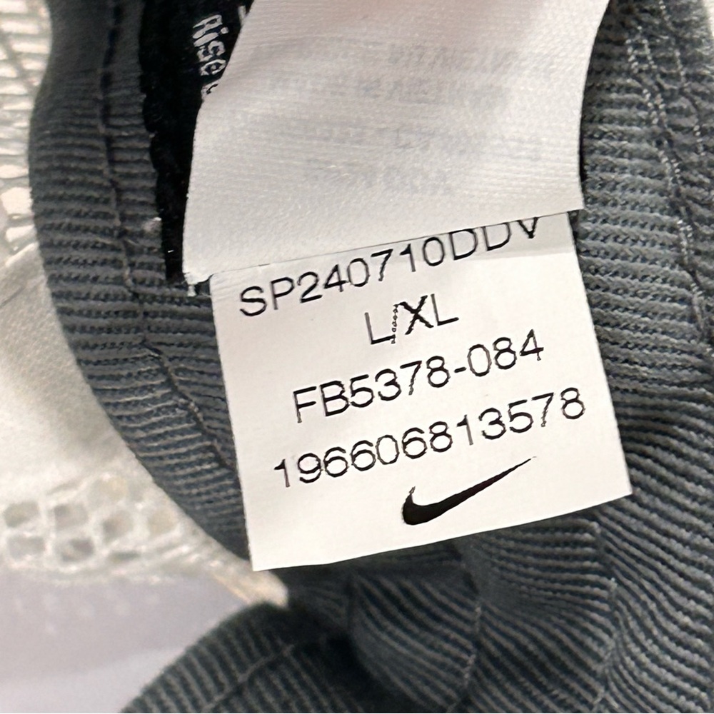 Nike Rise Cap Structured Trucker Hat Gray White Mesh SnapBack Sz L/XL FB5378-084 - Picture 7 of 12